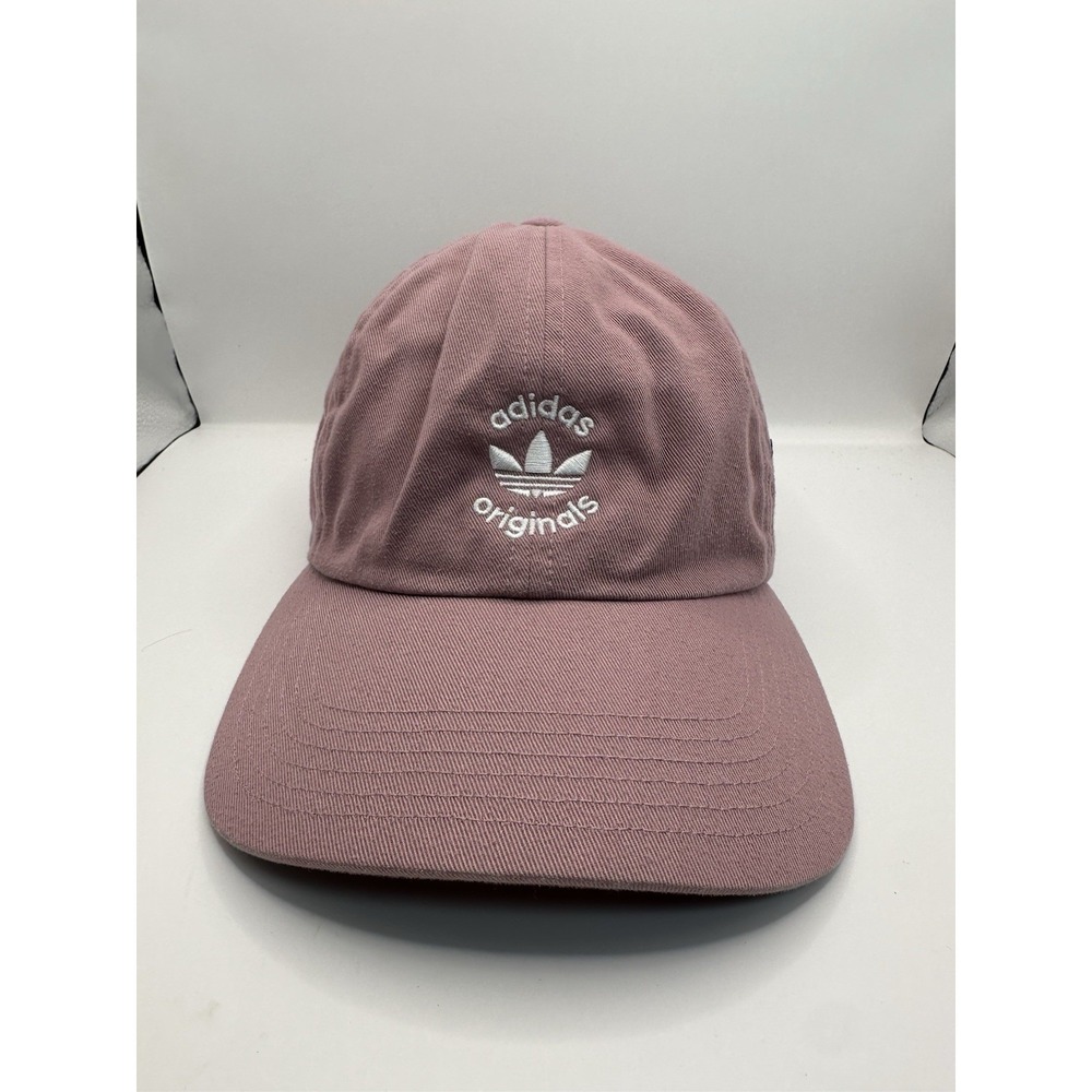 Adidas Originals Women Pink Embroidered Trefoil Logo Adjustable Baseball Hat Cap